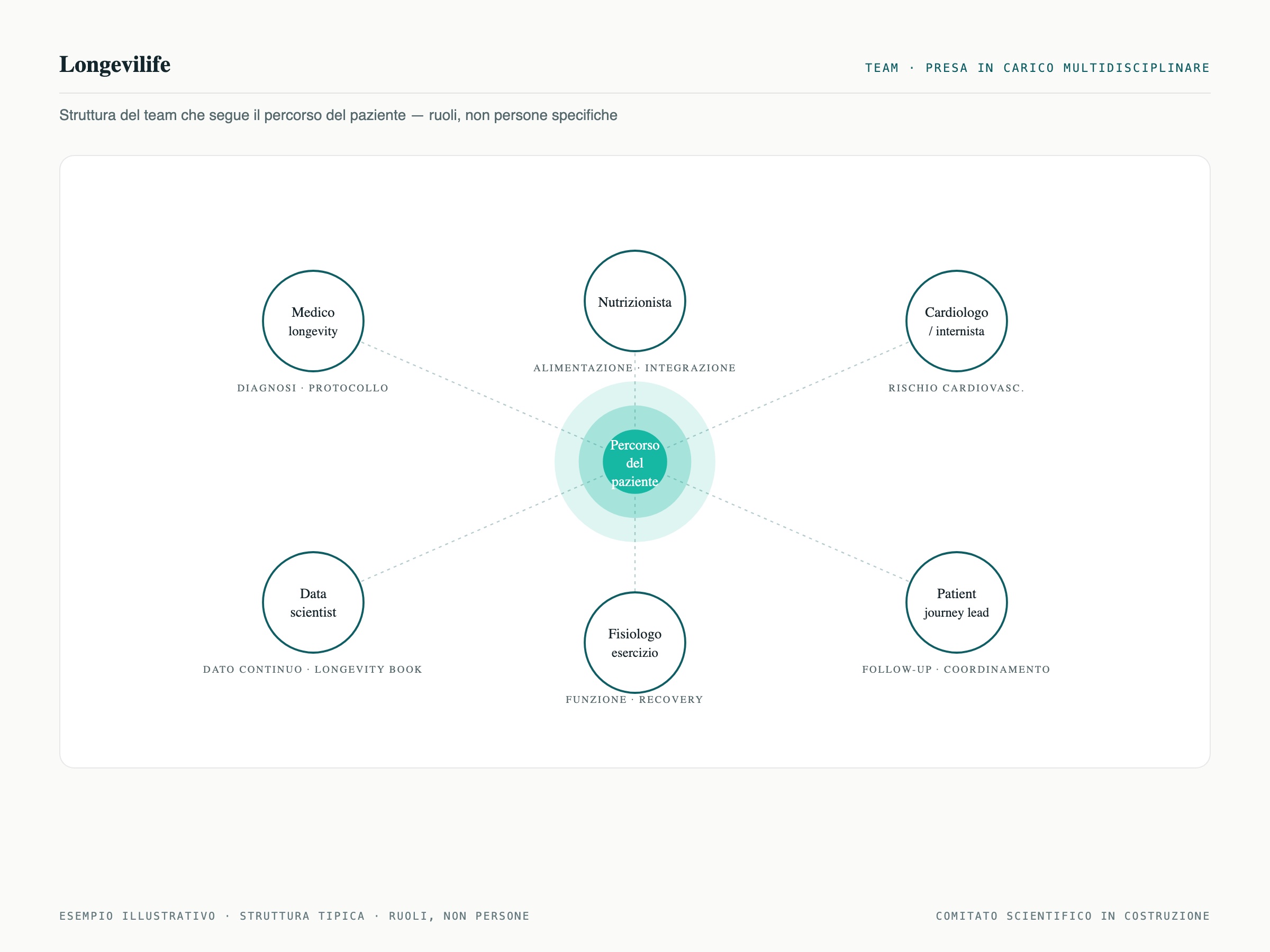 Illustrative diagram of the multidisciplinary team following the patient journey